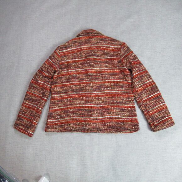 Chicos Blazer Jacket Womens Size 0 Multicolor Woven Button Up Work Retro Granny - Picture 4 of 9